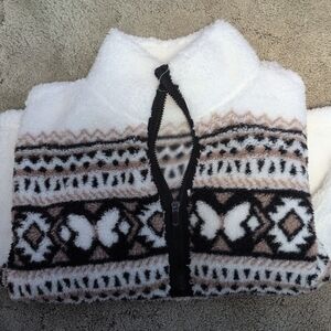 No Boundaries White and Black Patterned Jacket